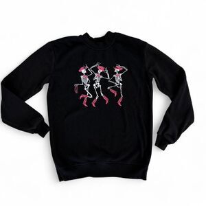 Better Together Dancing Skeleton Black Sweatshirt - Size xs